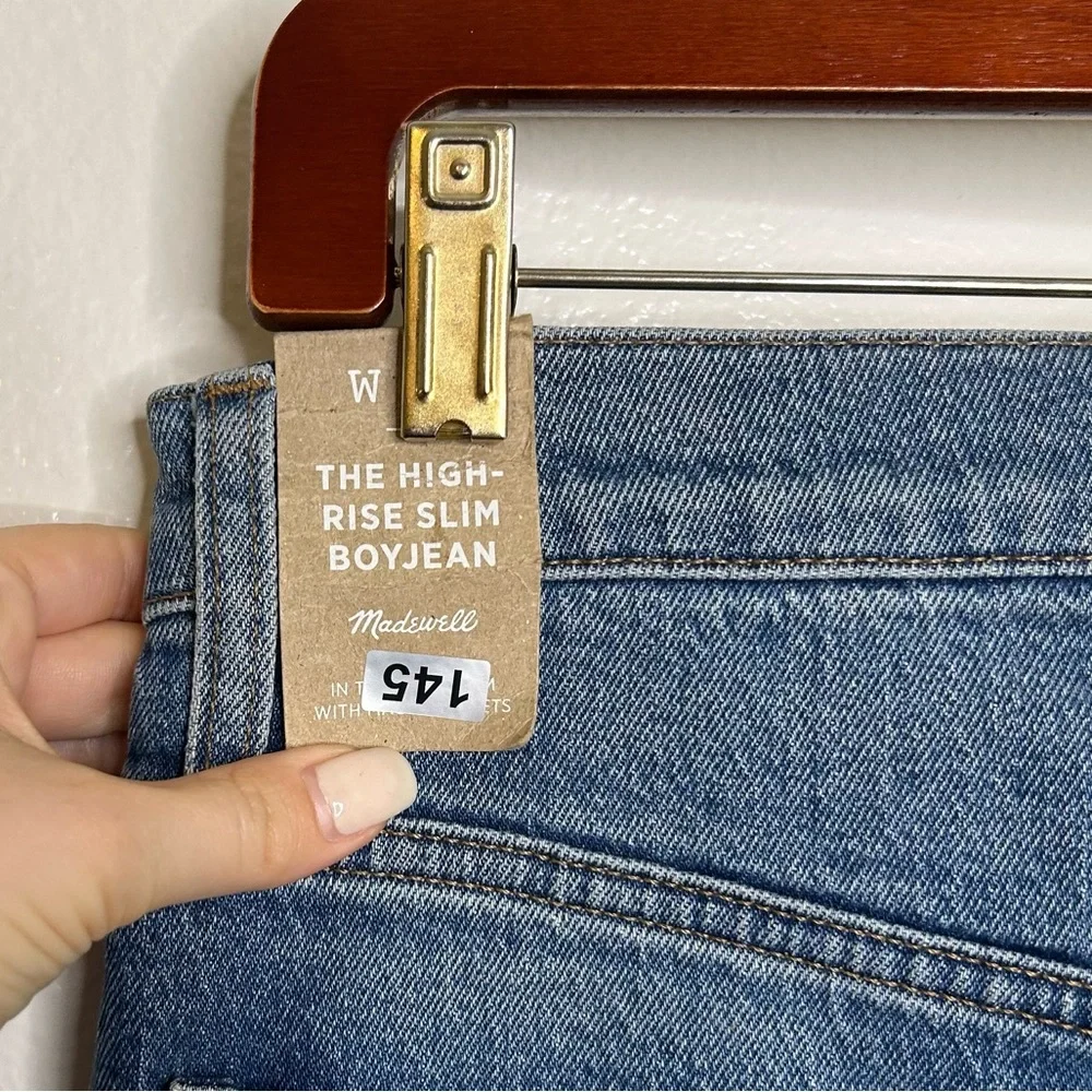 NWT Madewell The High Rise Slim Boyjean 26